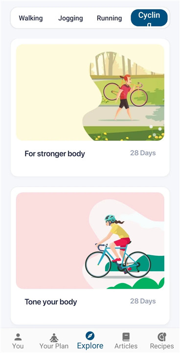 Cycling apps for weight loss screenshot