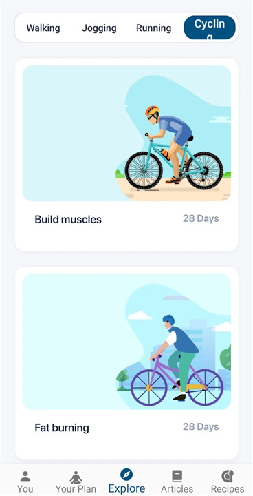 Cycling apps for weight loss screenshot