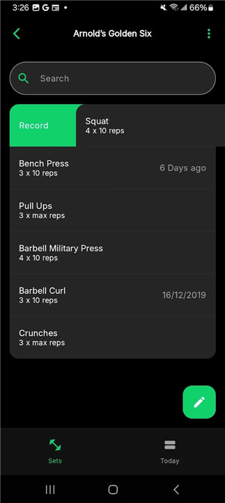 Setgraph: Workout Log screenshot