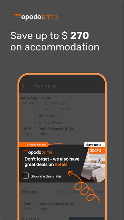 Opodo: Book cheap flights screenshot