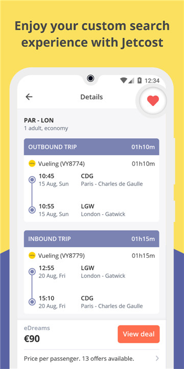 Jetcost: flights, hotels, cars screenshot