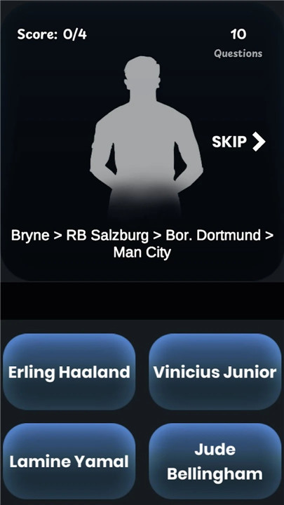 total football quiz screenshot