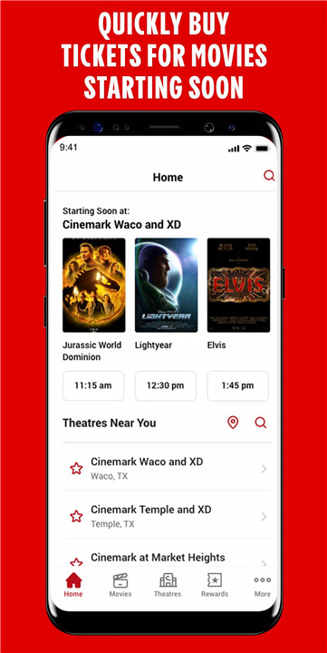 Cinemark Theatres screenshot