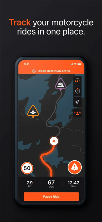 Detecht - Motorcycle App & GPS screenshot