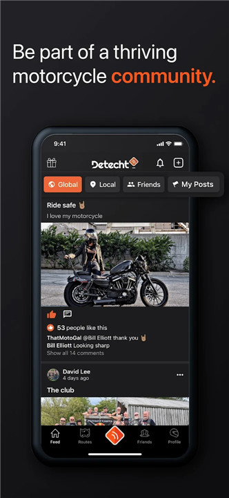 Detecht - Motorcycle App & GPS screenshot