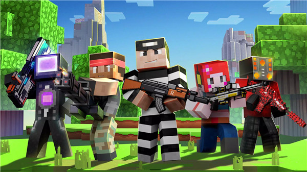 Cops N Robbers:Pixel Craft Gun screenshot