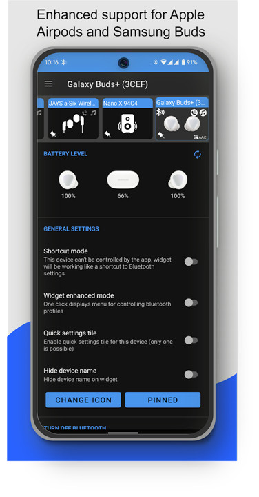 Bluetooth Audio Connect Widget screenshot