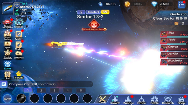 Darkstar - Space Idle RPG screenshot