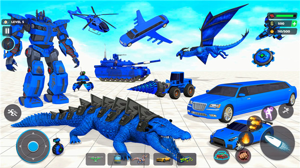 Crocodile Animal Robot Games screenshot