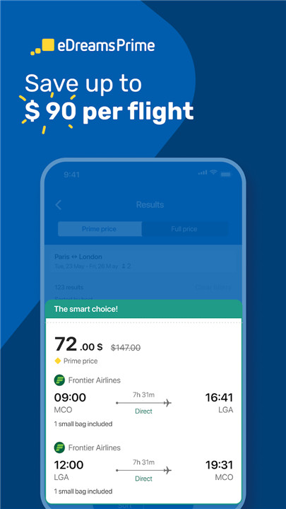 eDreams: Flights, Hotels, Cars screenshot