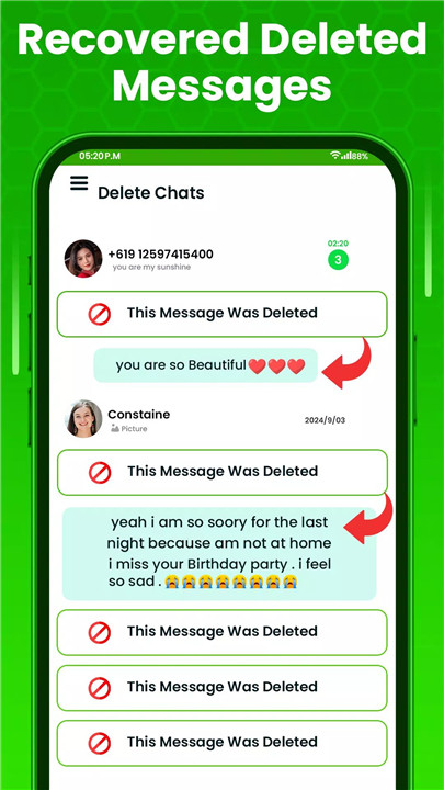 WARM Recover Deleted Messages screenshot