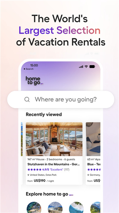 Vacation Rentals - HomeToGo screenshot