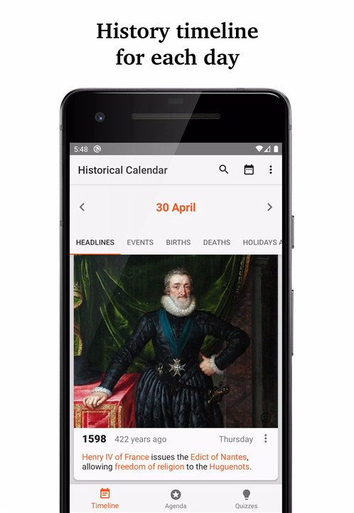 Historical Calendar screenshot