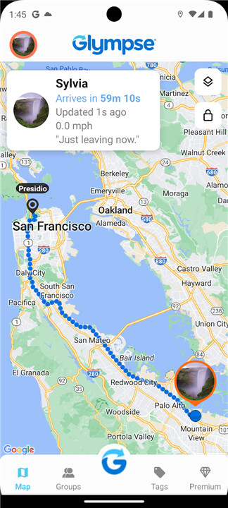 Glympse - Share GPS location screenshot