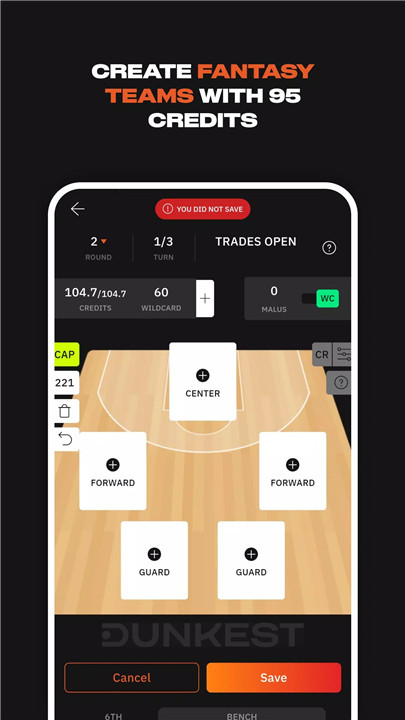 Dunkest - NBA Fantasy screenshot