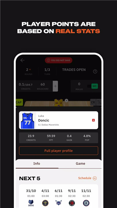 Dunkest - NBA Fantasy screenshot