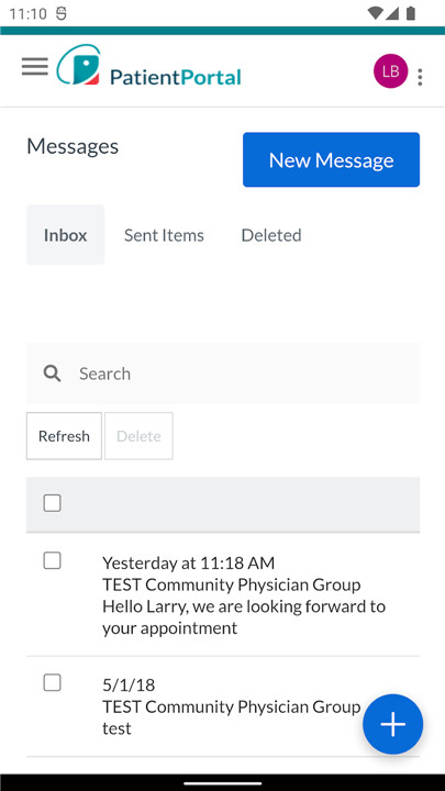 Patient Portal screenshot