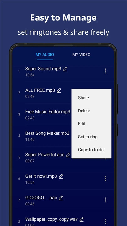 Music Audio Editor, MP3 Cutter screenshot