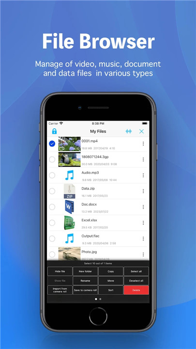 Tolmil - File manager app screenshot