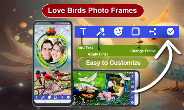 Love Birds Photo Frames screenshot