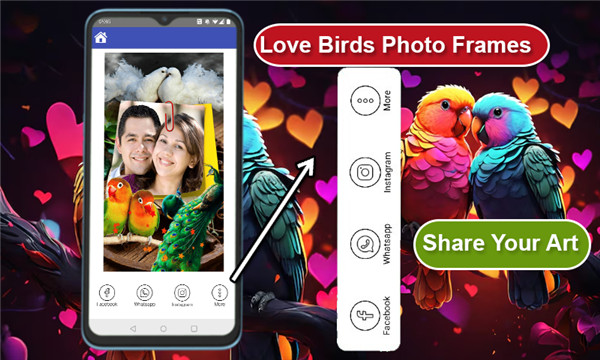 Love Birds Photo Frames screenshot