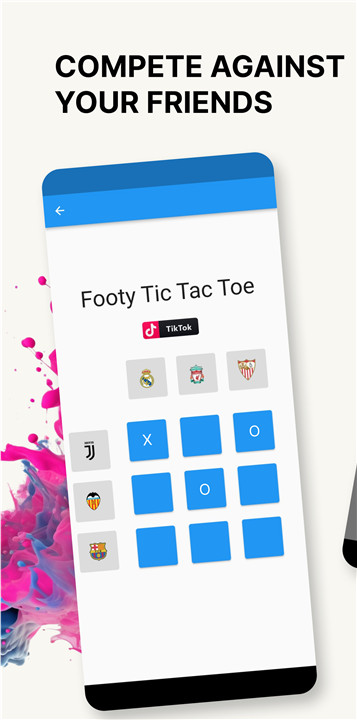 Footy tic tac toe screenshot