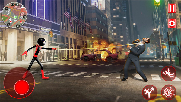 Spider Stickman Rope Hero Game screenshot