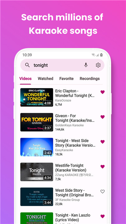 Karaoke Pro sing & record live screenshot