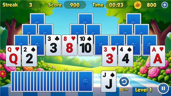 TriPeaks Solitaire Challenge screenshot