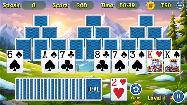 TriPeaks Solitaire Challenge screenshot