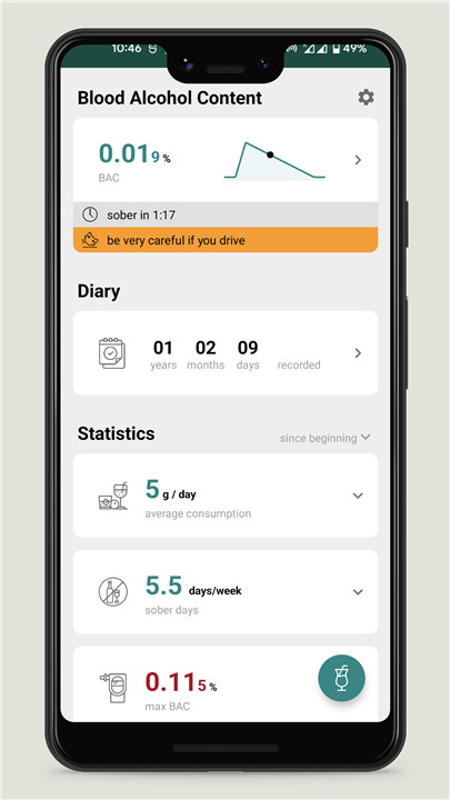 AlcoDiary・Alcohol tracker screenshot