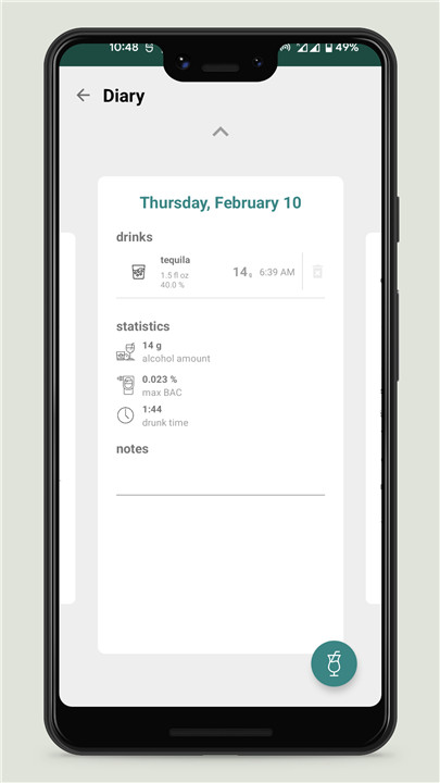 AlcoDiary・Alcohol tracker screenshot