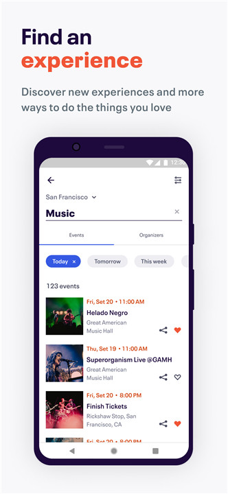 Eventbrite – Discover events screenshot