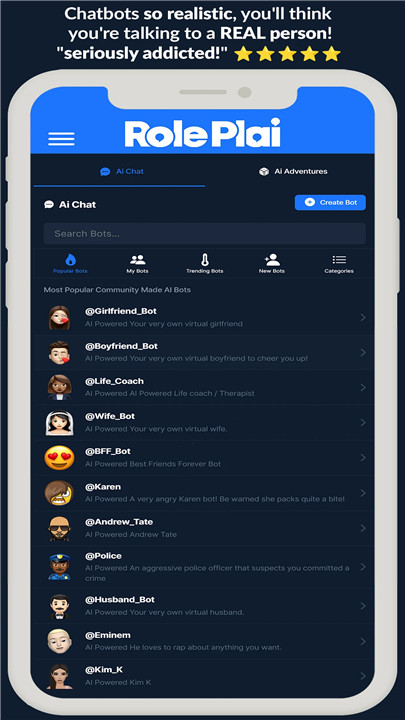 RolePlai - Ai Chat Bot screenshot