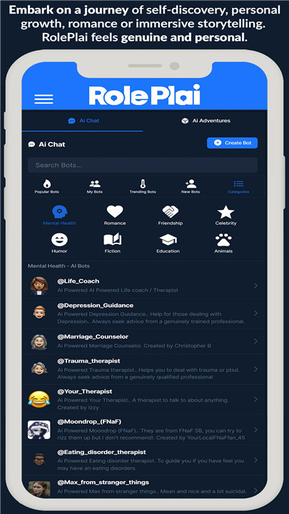 RolePlai - Ai Chat Bot screenshot
