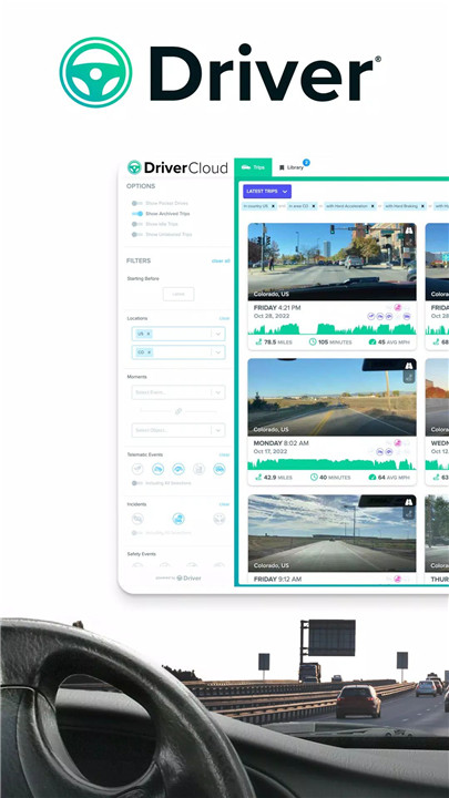 Driver: Driving & Dash Cam App screenshot Driver: Driving & Dash Cam App screenshot