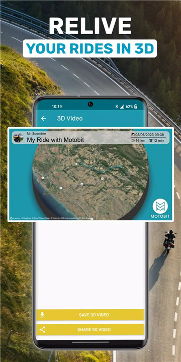 Motorcycle riding with Motobit screenshot Motorcycle riding with Motobit screenshot