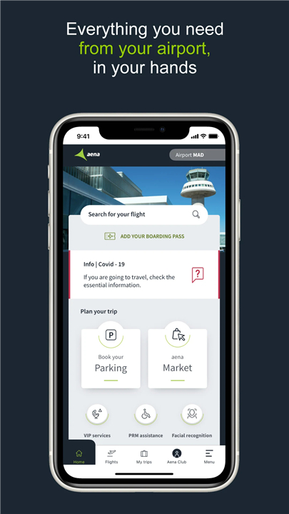 Aena. Spanish Airports. screenshot Aena. Spanish Airports. screenshot