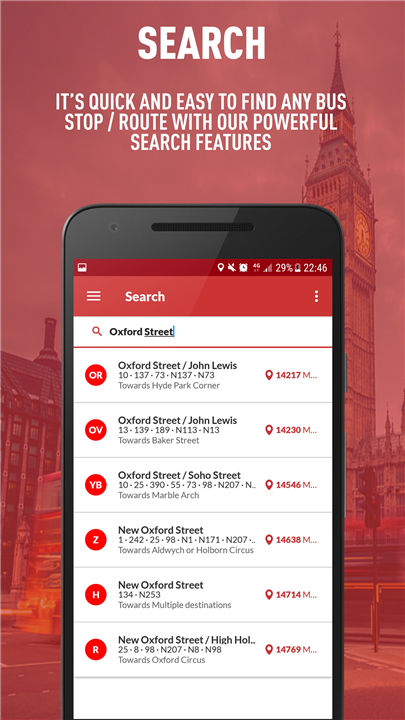 London Live Bus Times screenshot London Live Bus Times screenshot