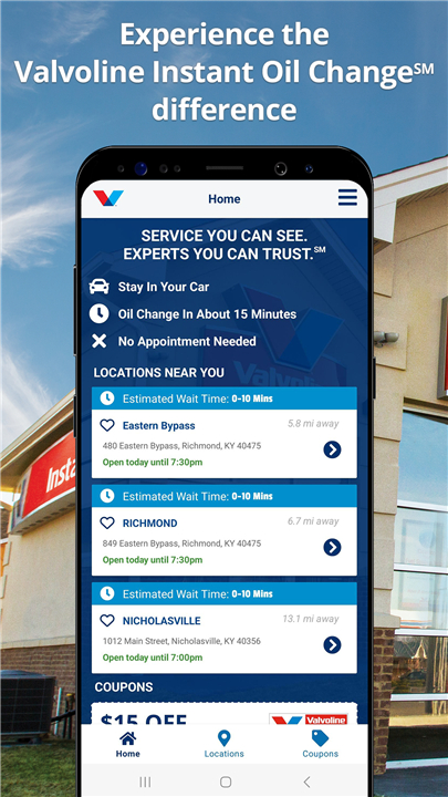 Valvoline Instant Oil Change screenshot Valvoline Instant Oil Change screenshot