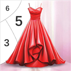 Gown Color by Number Book