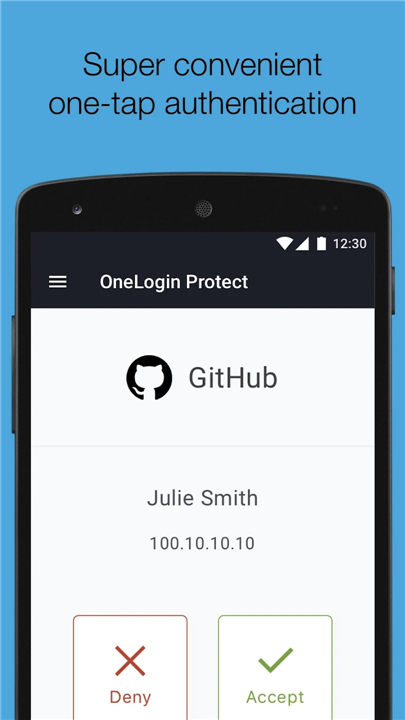 OneLogin Protect screenshot